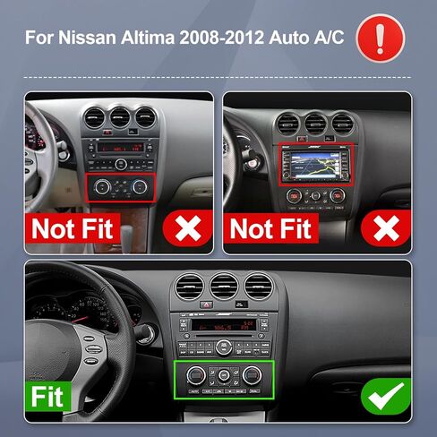 9 Inch IPS Touchscreen Android 14 Car Stereo for Nissan Altima 2008-2012 (Auto A/C) with Wireless CarPlay & Android Auto 2+64GB Car Radio, Support GPS, WiFi 6, Bluetooth,5.4, FM Radio, Backup Camera, in Kuwait