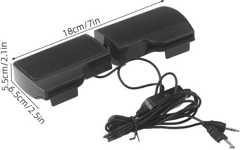 مكبر صوت Holibanna USB بمشبك على الكمبيوتر، صندوق صوت محمول لسطح المكتب، مكبر صوت أنيق مدمج يعمل بمنفذ USB لأجهزة الكمبيوتر المحمول والكمبيوتر الشخصي واستخدام الوسائط المتعددة in Kuwait