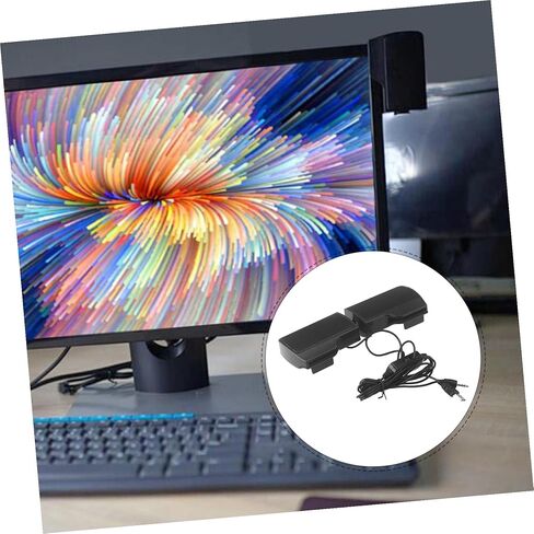 مكبر صوت Holibanna USB بمشبك على الكمبيوتر، صندوق صوت محمول لسطح المكتب، مكبر صوت أنيق مدمج يعمل بمنفذ USB لأجهزة الكمبيوتر المحمول والكمبيوتر الشخصي واستخدام الوسائط المتعددة in Kuwait