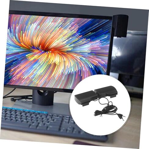 مكبر صوت Holibanna USB بمشبك على الكمبيوتر، صندوق صوت محمول لسطح المكتب، مكبر صوت أنيق مدمج يعمل بمنفذ USB لأجهزة الكمبيوتر المحمول والكمبيوتر الشخصي واستخدام الوسائط المتعددة in Kuwait