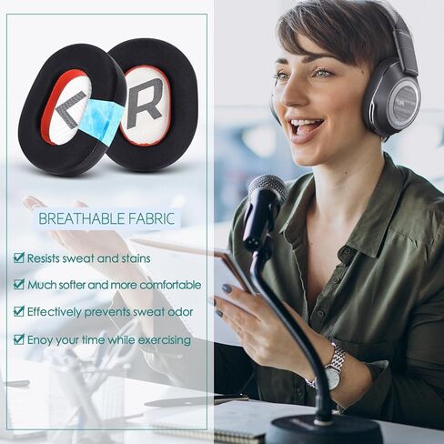 استبدال وسائد الأذن GVOEARS لسماعات الرأس Plantronics Voyager 8200 UC/Backbeat Pro 2، نسيج حريري ثلجي ممتاز أكثر نعومة من إسفنج الذاكرة وإلغاء الضوضاء in Kuwait
