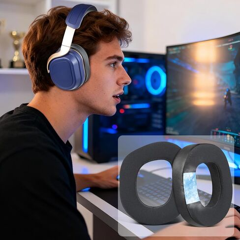 وسائد أذن SOULWIT من جل التبريد لسماعات الألعاب اللاسلكية Turtle Beach Stealth 700 Gen 3، استبدال وسائد الأذن بنسيج الحرير الجليدي، رغوة عزل الضوضاء - أسود in Kuwait