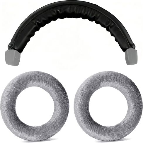 Defean Replacement Cushions Kit 2 IN1 Ear Pads + Headband Compatible with Beyerdynamic DT770/DT770M/DT770Pro/DT770 Pro HT/DT790/DT797/DT880/DT880 Pro/DT880 Pro Headphones (Silver) in Kuwait