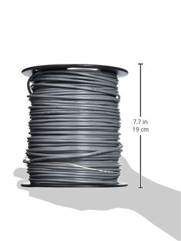 Multi-Conductor Sound, Alarm and Security Cable, Unshielded, Riser, 18 AWG, 2-Conductor Stranded, 500' Spool, Gray Premium-Grade PVC Jacket, UL Listed, RoHS Compliant, Suitable for Use in California in Kuwait