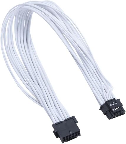 X-Enlazar 12V-2x6 PCIe 5.1 GPU Extension Cable - Individually Sleeved with Braiding & Combs, 16AWG Wire, 300mm Length - Black in Kuwait