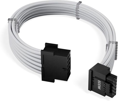 X-Enlazar 12V-2x6 PCIe 5.1 GPU Extension Cable - Individually Sleeved with Braiding & Combs, 16AWG Wire, 300mm Length - Black in Saudi Arabia