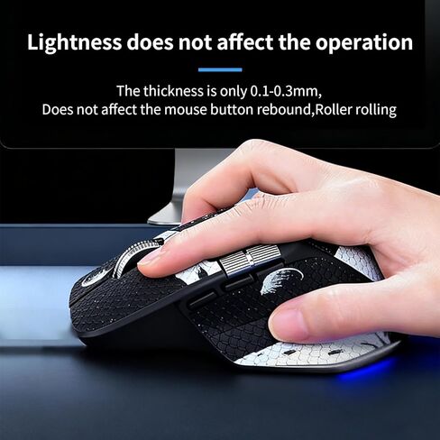 Mouse Grip Tape for Logitech MX Master 4 Wireless Mouse, Anti-Slip Sweat-Resistant Sticker, 0.8mm Ultra-Thin Pre-Cut Skin, Self-Adhesive Residue-Free Protective Wrap (Earth Pattern) in Kuwait