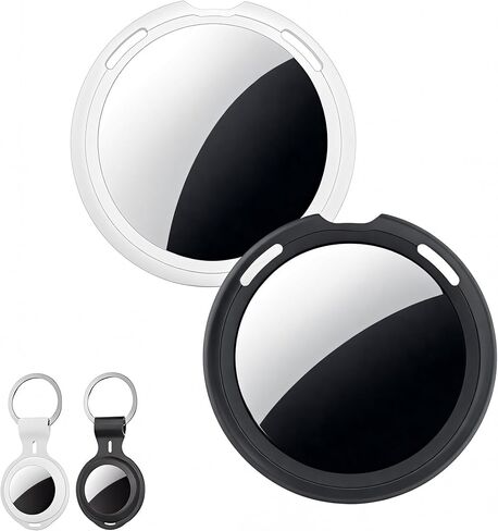علامات التتبع 2 حزمة [معتمدة من Apple MFi] تعمل مع Apple Find My (iOS فقط) Air Bluetooth Smart Item Locator Tag Key Finder مقاوم للماء في جميع أنحاء العالم جهاز تتبع للأمتعة ومحفظة الحيوانات الأليفة والأطفال والكلاب in Kuwait