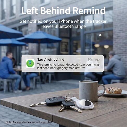 علامات التتبع 2 حزمة [معتمدة من Apple MFi] تعمل مع Apple Find My (iOS فقط) Air Bluetooth Smart Item Locator Tag Key Finder مقاوم للماء في جميع أنحاء العالم جهاز تتبع للأمتعة ومحفظة الحيوانات الأليفة والأطفال والكلاب in Kuwait