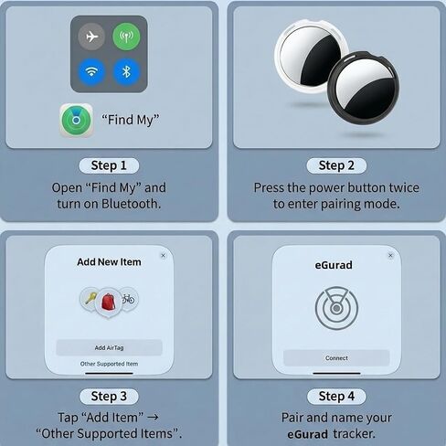 علامات التتبع 2 حزمة [معتمدة من Apple MFi] تعمل مع Apple Find My (iOS فقط) Air Bluetooth Smart Item Locator Tag Key Finder مقاوم للماء في جميع أنحاء العالم جهاز تتبع للأمتعة ومحفظة الحيوانات الأليفة والأطفال والكلاب in Kuwait