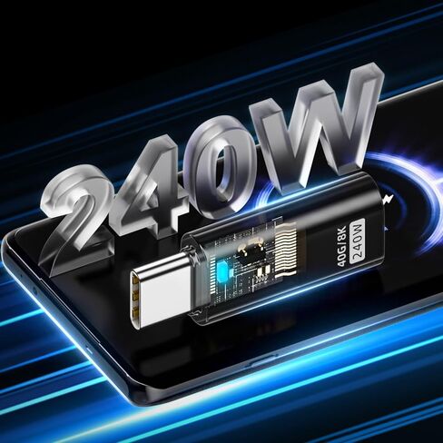 USB C to Adapter 40Gbps 8K @ 60Hz 240W Charging Female to Male for Laptops Phone Cable in Kuwait