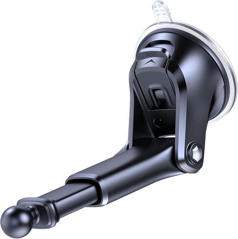 حامل كأس شفط APPS2Car لجهاز Garmin GPS/حامل الهاتف مع ذراع تمديد سريع، قاعدة كأس شفط بديلة للزجاج الأمامي للوحة قيادة السيارة، حامل GPS لـ Garmin Dezl Nuvi Drive Drivesmart RV، إلخ in Kuwait