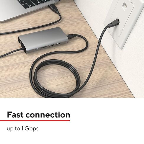 كابل إيثرنت Staples TECH Cat 6، بطول 25 قدمًا، أسود، سلك توصيل شبكة عالي السرعة، RJ45 ذكر إلى ذكر لجهاز التوجيه/الكمبيوتر الشخصي in Kuwait
