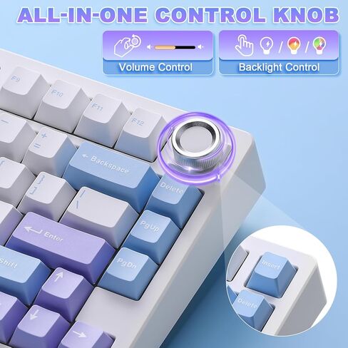 لوحة مفاتيح ميكانيكية N75 V2 + ماوس ألعاب Zero 1 Pro in Kuwait