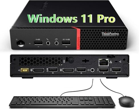 كمبيوتر مكتبي لينوفو ثينك سنتر M715q تايني بي سي، ويندوز 11 برو، ايه ام دي برو A12-9800، ذاكرة وصول عشوائي 8 جيجا، 256 جيجا اس اس دي، لوحة مفاتيح وماوس، واي فاي (متجدد) in Kuwait