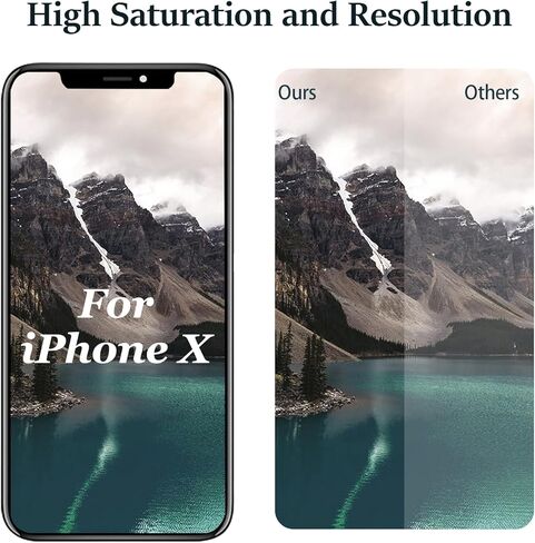 لشاشة iPhone X بديلة LCD 5.8 بوصة ثلاثية الأبعاد تعمل باللمس محول رقمي مجموعة كاملة مع مكبر صوت الأذن أدوات إصلاح مستشعر القرب A1865 A1901 A1902 in Kuwait