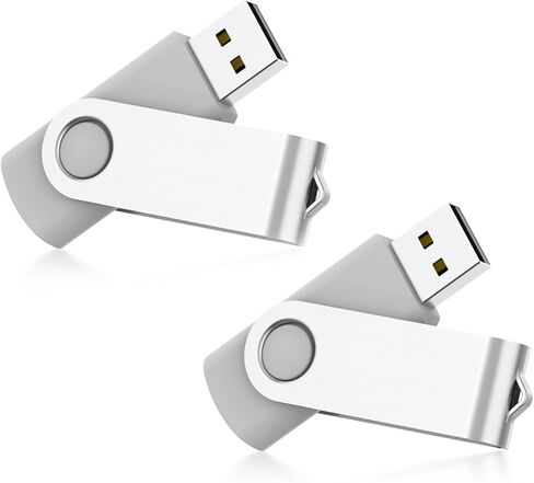 محرك فلاش 8 جيجا بايت 2 قطعة USB 2.0 محرك فلاش محرك الإبهام محركات الانتقال سلسلة المفاتيح عصا الذاكرة - فضي in Kuwait