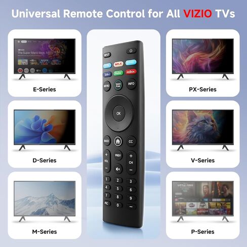 لاستبدال جهاز التحكم عن بعد للتلفزيون الذكي Vizio، متوافق مع XRT136 XRT140 XRT260 XRT270، يعمل مع أجهزة التلفاز الذكية من سلسلة D وE وM وP وV وPX، بدون وظيفة صوتية in Kuwait