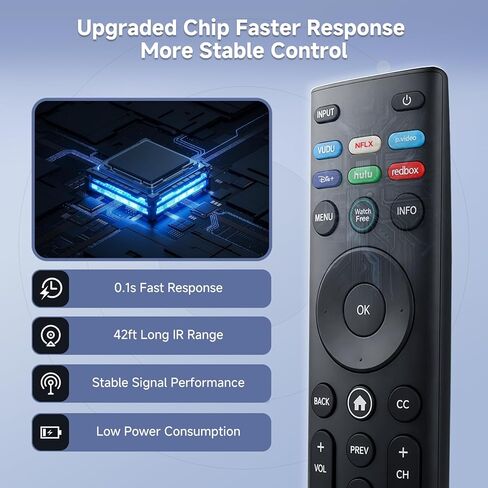 لاستبدال جهاز التحكم عن بعد للتلفزيون الذكي Vizio، متوافق مع XRT136 XRT140 XRT260 XRT270، يعمل مع أجهزة التلفاز الذكية من سلسلة D وE وM وP وV وPX، بدون وظيفة صوتية in Kuwait