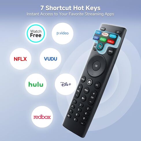 لاستبدال جهاز التحكم عن بعد للتلفزيون الذكي Vizio، متوافق مع XRT136 XRT140 XRT260 XRT270، يعمل مع أجهزة التلفاز الذكية من سلسلة D وE وM وP وV وPX، بدون وظيفة صوتية in Kuwait