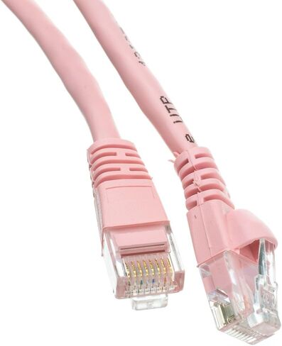 CableWholesale Cat6 Ethernet Cable, 24AWG, RJ45 Gold Plate Connector, 4 Pair Stranded Copper, Snagless Boot Unshielded Twisted Pair (UTP) Internet Network Patch Cable, 3 Foot, Pink in Kuwait