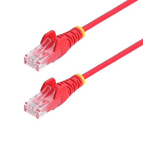 StarTech.com كابل إيثرنت CAT6 أحمر نحيف 9 بوصة، Snagless RJ45، LSZH، 28AWG نحاس عاري نقي، كابل/سلك تصحيح الشبكة النحيف in Kuwait