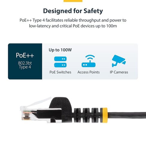 StarTech.com كابل إيثرنت CAT6 أحمر نحيف 9 بوصة، Snagless RJ45، LSZH، 28AWG نحاس عاري نقي، كابل/سلك تصحيح الشبكة النحيف in Kuwait