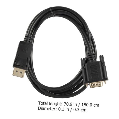1.8M Displayport to Vga Cable High Definition Video Adapter for Monitor Projector Stable Performance Easy to Use Compatible with Desktop Computers More in Kuwait
