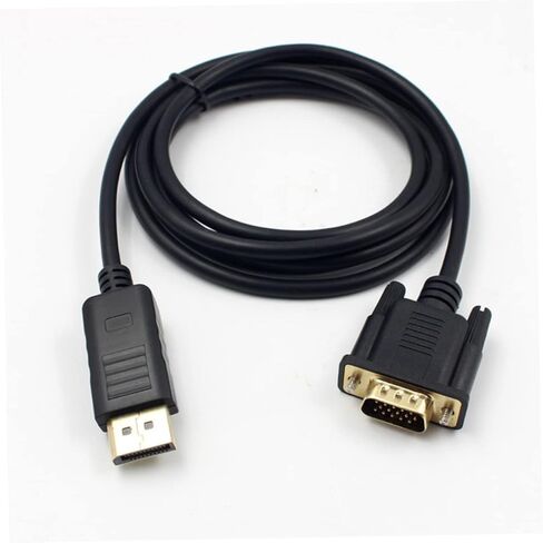 1.8M Displayport to Vga Cable High Definition Video Adapter for Monitor Projector Stable Performance Easy to Use Compatible with Desktop Computers More in Kuwait