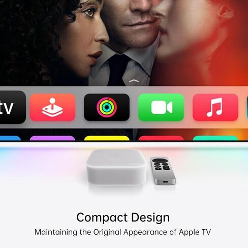 حافظة حماية PZOZ لجهاز Apple TV 4K 2022، غطاء واقي من السيليكون الناعم مضاد للخدش ومقاوم للماء والصدمات وغطاء مقاوم للغبار متوافق مع Apple TV 4K (الجيل الثالث) واي فاي + إيثرنت in Kuwait