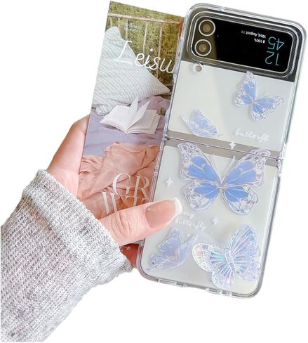 Girls Strap Case for Samsung Galaxy Z Flip 7 Cute Design, Kawaii Wristband Cover with Hinge Protector, Lovely Woman Shockproof Case for Z Flip 7, Colorful Star in Kuwait