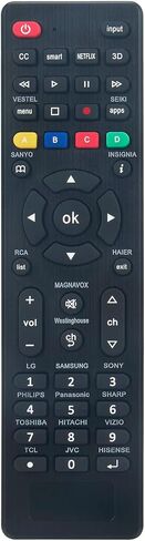 جهاز التحكم عن بعد العالمي PerFascin RC-G008 مناسب لأجهزة Samsung وSony وLG وPhilips وSharp وSanyo وInsignia وHisense وPanasonic وToshiba وHitachi وTCL الذكية والمزيد من العلامات التجارية للتلفزيون in Kuwait