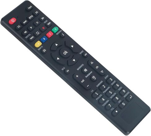 جهاز التحكم عن بعد العالمي PerFascin RC-G008 مناسب لأجهزة Samsung وSony وLG وPhilips وSharp وSanyo وInsignia وHisense وPanasonic وToshiba وHitachi وTCL الذكية والمزيد من العلامات التجارية للتلفزيون in Kuwait