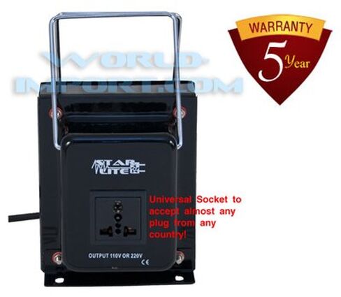 Starlite 1500 Watt Step Up/Down Voltage Converter Transformer WTG-1500, 5 Year Warranty, Fuse Protection - Two Way Transformer - 110 to 220 V or 220 to 110 V 110/120/220/240V in Kuwait