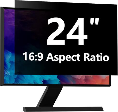 Tangxi 24 Inch Privacy Screen for Computer Monitor 16:9 Aspect Ratio, Eye Protection Anti Blue Light Glare Protector Film for Widescreen Monitor in Kuwait