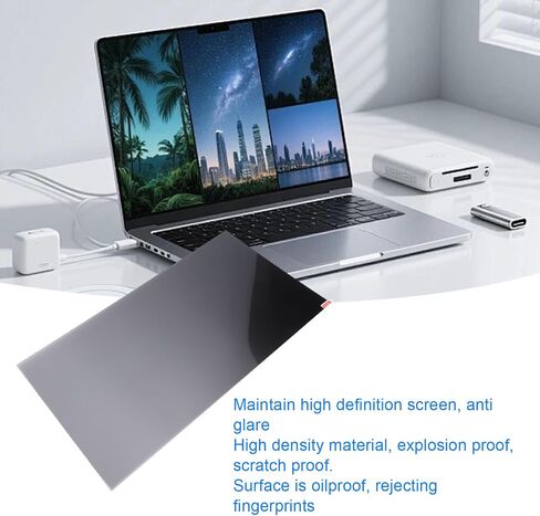 GOWENIC Computer Privacy Screen, High Definition, Anti Glare, Enhance Privacy Protection, with Clip Design, for 23.8in 16:9 Desktop Computer in Kuwait