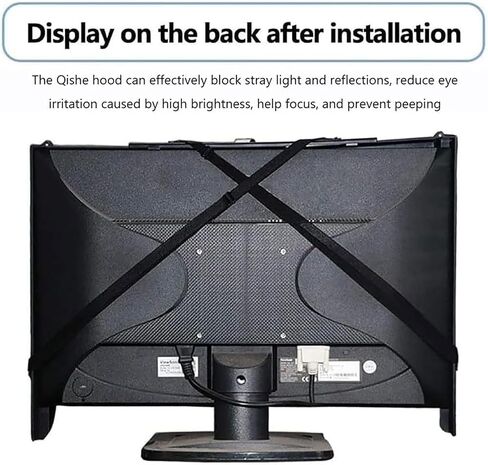 غطاء شاشة عرض مقاس 16-27 بوصة، غطاء شاشة مضاد للوهج قابل للطي، فتحة USB علوية/تصميم محيطي ثلاثي الجوانب، لأجهزة الكمبيوتر بعرض 16-27 بوصة، مناسب للحمل، للمكتب، ألعاب اللعب in Kuwait