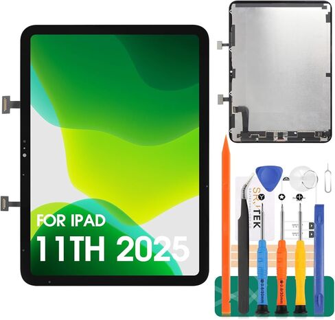 SRJTEK for iPad 11th Gen 2025 LCD Display for iPad A16 (2025) Screen Replacement for iPad 11" A3355 A3356 A3354 Touch Screen Digitizer Assembly Repair Kits (Black) in Kuwait