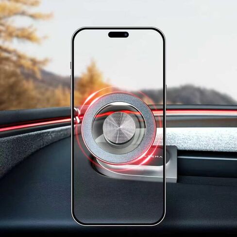 Magnetic Phone Mount for 2025 2026 Tesla Model Y Juniper, Driver-Side Vent MagSafe Phone Holder for 2024-2026 Tesla Model 3 Highland, Tesla Model Y Accessories,360° Adjustable Magnet MagSafe Car Mount in Kuwait