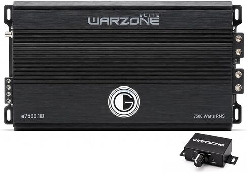 مضخم صوت Gravity Audio E5000.1D Warzone 5000W True RMS فئة D أمبير 1/2/4 أوم ثابت مع جهاز تحكم فرعي عن بعد مع حزمة ضمان استبدال كاملة لمدة عام in Kuwait