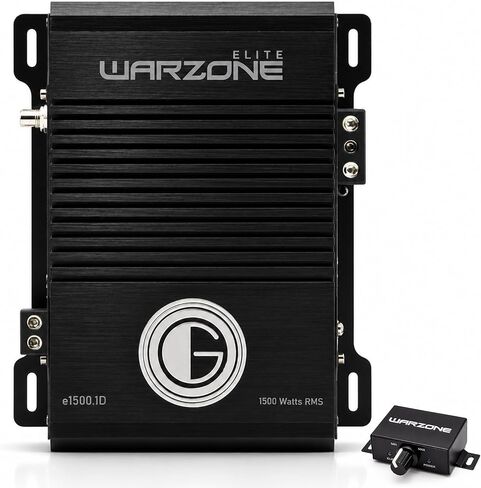 مضخم صوت Gravity Audio E5000.1D Warzone 5000W True RMS فئة D أمبير 1/2/4 أوم ثابت مع جهاز تحكم فرعي عن بعد مع حزمة ضمان استبدال كاملة لمدة عام in Kuwait