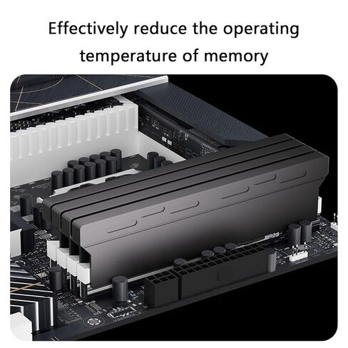 مروحة تبريد من الألومنيوم مقاس 140 × 35 × 9 مم لوحدة DDR5 DDR4 DDR3 التي تزيد درجة حرارة الألعاب وتحرير الفيديو ووحدة الذاكرة وغطاء تبديد الحرارة in Kuwait