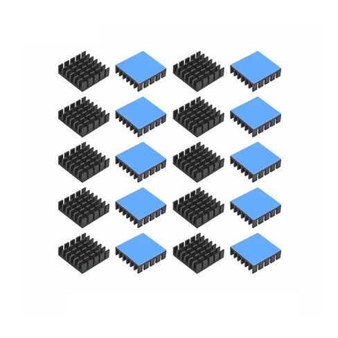 20 قطعة مبادل حراري من الألومنيوم 20x20x6 مللي متر المبرد برودة التبريد لشريحة إلكترونية IC مع الشريط الحراري موصل مزدوج الوجهين in Kuwait