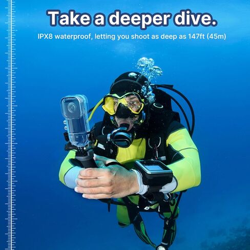 Case for X3, Action Camera Diving Housing 45m Underwater Protective Case with Optical Glass, Snorkeling Compatible with X3 in Kuwait