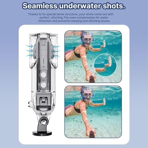 Case for X3, Action Camera Diving Housing 45m Underwater Protective Case with Optical Glass, Snorkeling Compatible with X3 in Kuwait