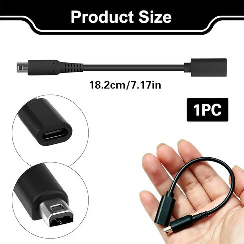 كابل محول USB C شاحن 3DS، متوافق مع سلسلة 3DSXL/2DSXL/2DS/DSi XL/DSi، ملحقات شاحن USB C 3DS تدعم USB A إلى C وUSB C إلى C للاعبين أثناء السفر إلى المنزل، شحن موثوق به in Kuwait