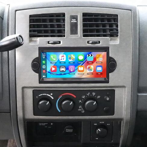 Android 14 Car Stereo Radio Upgrade for Dodge Dakota 2005 2006 2007, 6.86 Inch HD Touch Screen GPS Navigator with Wireless CarPlay Android Auto/WiFi/GPS/FM/SWC/Bluetooth/AHD Backup Camera in Kuwait