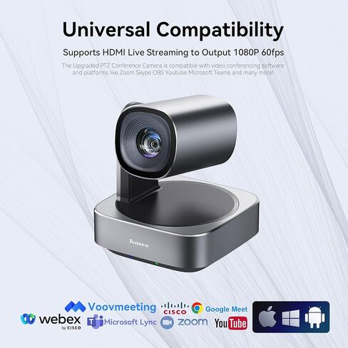 Tenveo 11X Optical Zoom PTZ Camera Conference Camera, USB3.0/HDMI FHD 1080P 60FPS, for Video Conferencing Live Streaming Church Services Worship Events Business Meeting in Kuwait