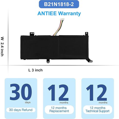 بطارية الكمبيوتر المحمول ANTIEE B21N1818-2 C21N1818-2 لأجهزة Asus VivoBook 14 F412DA F412DK F412FJ F412FA F412FL F412UA A412FA A412DA A412FL A412FJ A412UA X412DA X412FA X412FJ X412FL X412UA X412UB X412UF R424DA in Kuwait