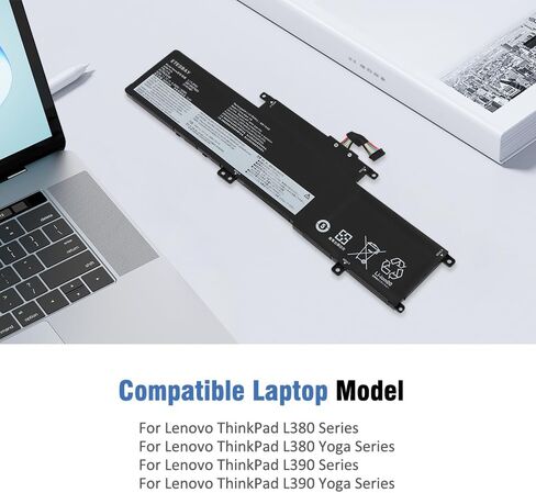 L17L3P53 Laptop Battery Replacement for Lenovo ThinkPad L380 Yoga L390 Series Notebook L17M3P55 L17C3P53 01AV481 01AV482 01AV483 SB10K97626 SB10K97627 TP00091A 11.1V 4.05Ah/45wh in Kuwait